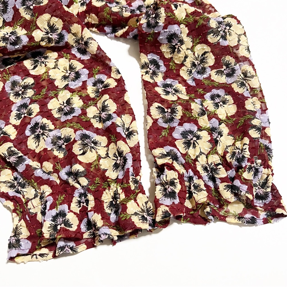 Madewell Viola Floral Ruffle Hem Blouse - Picture 11 of 15